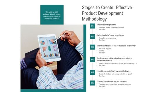 Stages To Create Effective Product Development Methodology Ppt PowerPoint Presentation Show Icons PDF