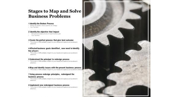 Stages To Map And Solve Business Problems Ppt PowerPoint Presentation Model Slide Download PDF