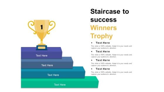 Staircase To Success Winners Trophy Ppt PowerPoint Presentation Pictures Professional