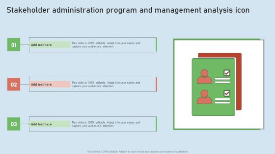 Stakeholder Administration Program And Management Analysis Icon Rules PDF