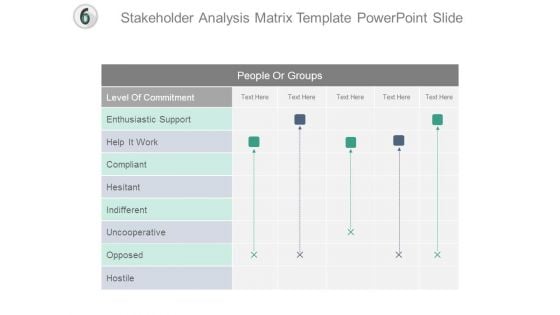 Stakeholder Analysis Matrix Template Powerpoint Slide