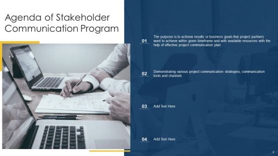 Stakeholder Communication Program Ppt PowerPoint Presentation Complete Deck With Slides