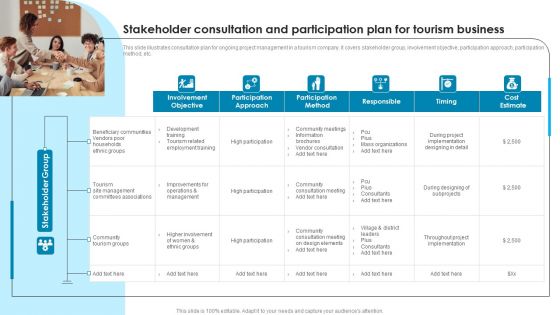 Stakeholder Consultation And Participation Plan For Tourism Business Ideas PDF