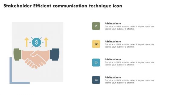 Stakeholder Efficient Communication Technique Icon Guidelines PDF