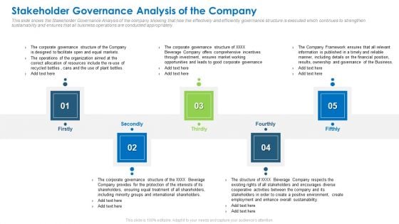 Stakeholder Governance Analysis Of The Company Infographics PDF