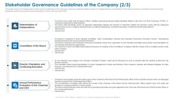 Stakeholder Governance Guidelines Of The Company Determination Template PDF Stakeholder Governance Guidelines Of The Company Determination Template PDF