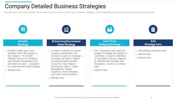 Stakeholder Governance Improve Overall Corporate Performance Company Detailed Business Strategies Clipart PDF