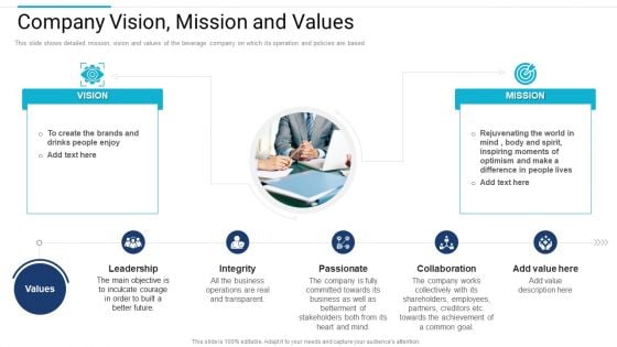 Stakeholder Governance Improve Overall Corporate Performance Company Vision Mission And Values Formats PDF