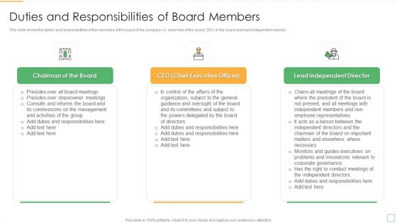 Stakeholder Management Assessment Business Fundamentals Duties And Responsibilities Of Board Brochure PDF