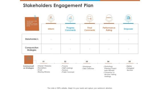 Stakeholders Engagement Plan Ppt PowerPoint Presentation Infographics Gridlines PDF