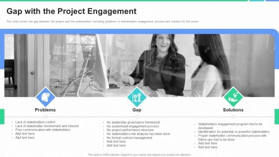 Stakeholders Participation Project Development Process Gap With The Project Engagement Template PDF