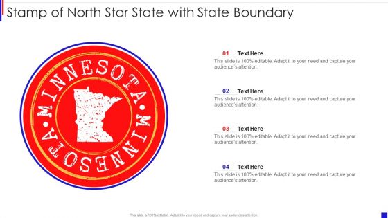 Stamp Of North Star State With State Boundary Professional PDF