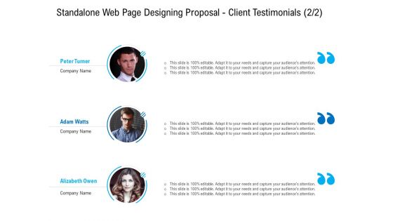 Standalone Web Page Designing Proposal Client Testimonials Teamwork Designs PDF Standalone Web Page Designing Proposal Client Testimonials Teamwork Designs PDF