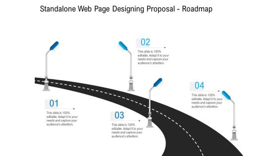 Standalone Web Page Designing Proposal Roadmap Ideas PDF