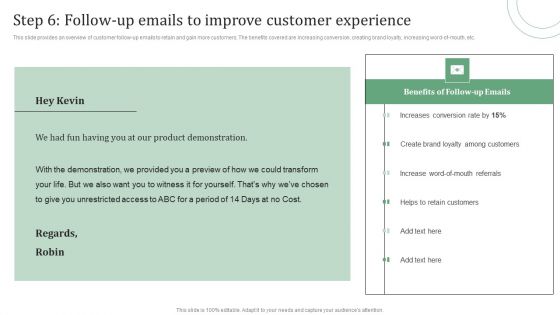 Standard Approaches For Client Onboarding Journey Step 6 Follow Up Emails Rules PDF