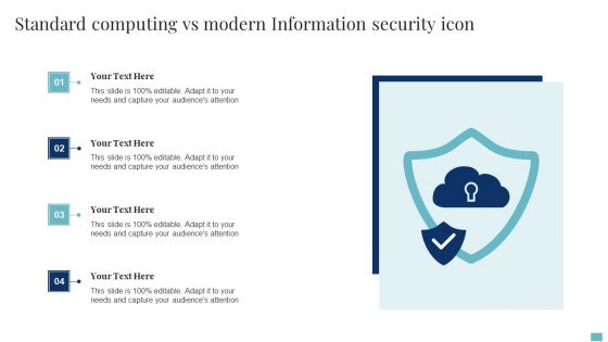 Standard Computing Vs Modern Information Security Icon Microsoft PDF