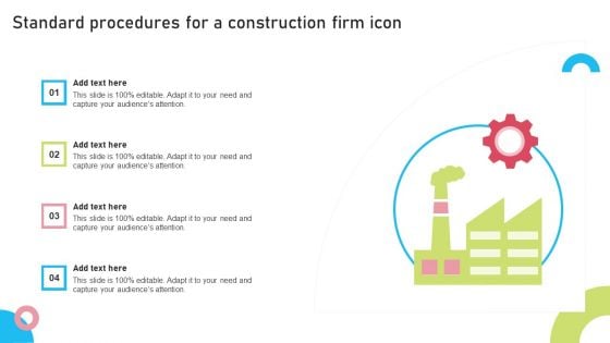 Standard Procedures For A Construction Firm Icon Sample PDF