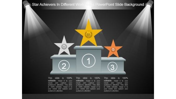 Star Achievers In Different Work Areas Powerpoint Slide Background