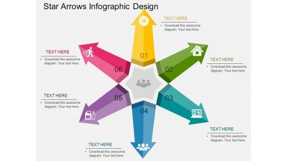 Star Arrows Infographic Design Powerpoint Templates