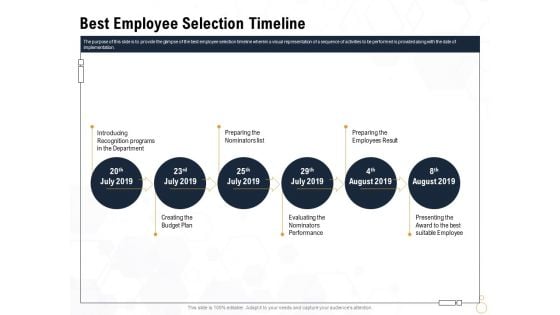 Star Employee Best Employee Selection Timeline Ppt Model Infographics PDF