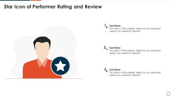 Star Icon Of Performer Rating And Review Diagrams PDF