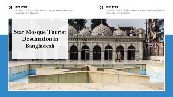 Star Mosque Tourist Destination In Bangladesh Ppt PowerPoint Presentation File Formats PDF