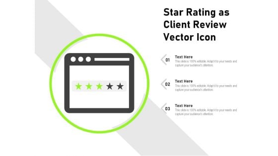 Star Rating As Client Review Vector Icon Ppt PowerPoint Presentation File Professional PDF