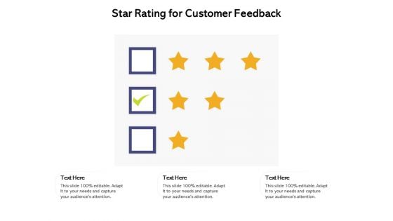 Star Rating For Customer Feedback Ppt PowerPoint Presentation Professional Graphics PDF