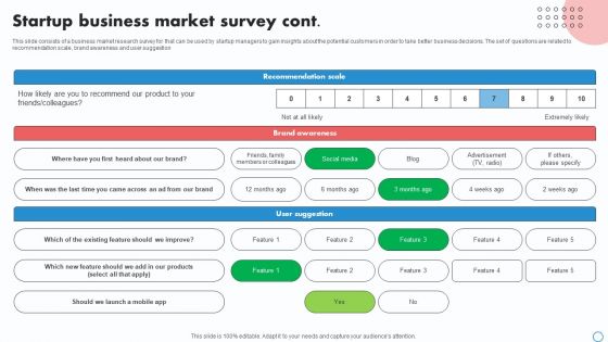 Startup Business Market Survey Survey SS