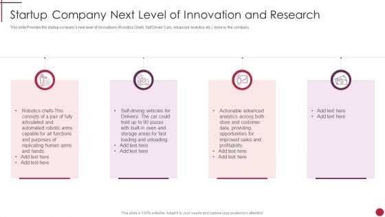 Startup Company Next Level Of Innovation And Research Start Up Master Plan Information PDF Startup Company Next Level Of Innovation And Research Start Up Master Plan Information PDF