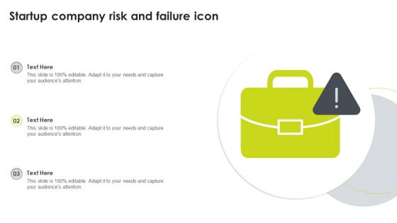 Startup Company Risk And Failure Icon Pictures PDF