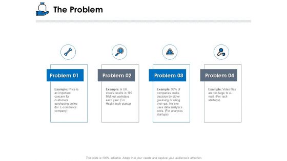 Startup Investment Ideas The Problem Ppt Show Picture PDF