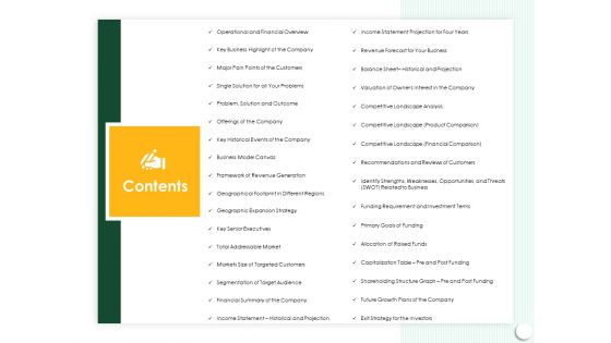 Startup Presentation For Collaborative Capital Funding Contents Ppt PowerPoint Presentation Graphics PDF Startup Presentation For Collaborative Capital Funding Contents Ppt PowerPoint Presentation Graphics PDF