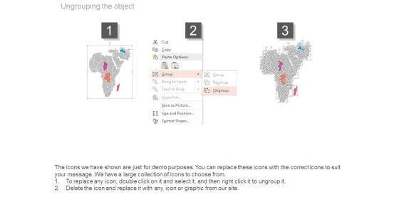 State Location On Africa Map With Percentage Data Powerpoint Slides