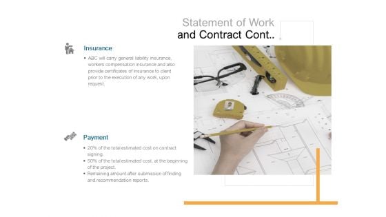 Statement Of Work And Contract Cont Ppt PowerPoint Presentation Summary Slides