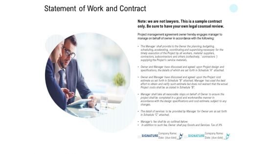 Statement Of Work And Contract Ppt PowerPoint Presentation Gallery Layouts Statement Of Work And Contract Ppt PowerPoint Presentation Gallery Layouts