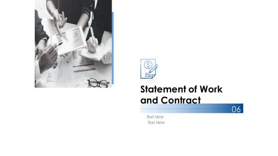 Statement Of Work And Contract Ppt PowerPoint Presentation Infographics Background