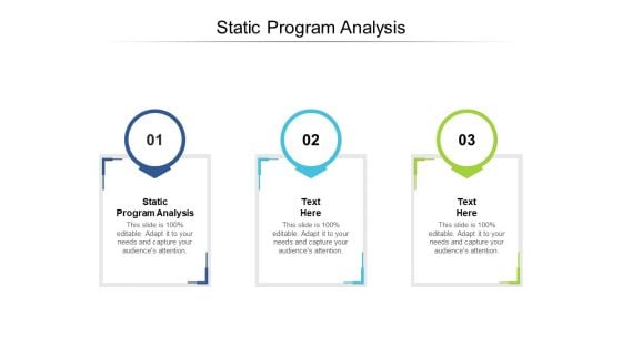 Static Program Analysis Ppt PowerPoint Presentation Gallery Ideas Cpb