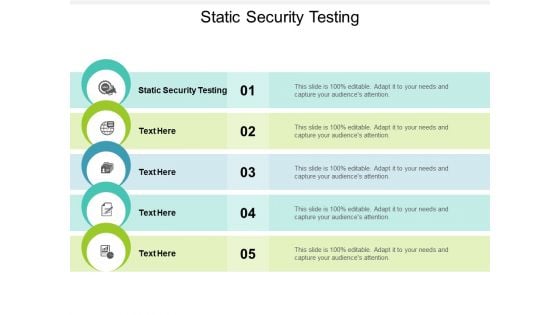 Static Security Testing Ppt PowerPoint Presentation Professional Graphics Tutorials Cpb