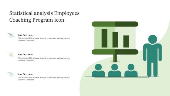 Statistical Analysis Employees Coaching Program Icon Clipart PDF