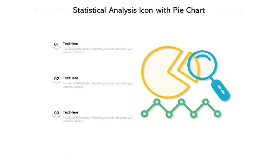 Statistical Analysis Icon With Pie Chart Ppt PowerPoint Presentation Diagram Templates PDF