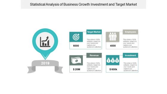 Statistical Analysis Of Business Growth Investment And Target Market Ppt PowerPoint Presentation Infographics Professional