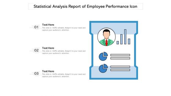 Statistical Analysis Report Of Employee Performance Icon Ppt PowerPoint Presentation File Gridlines PDF