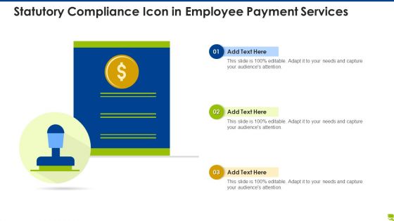 Statutory Compliance Icon In Employee Payment Services Portrait PDF