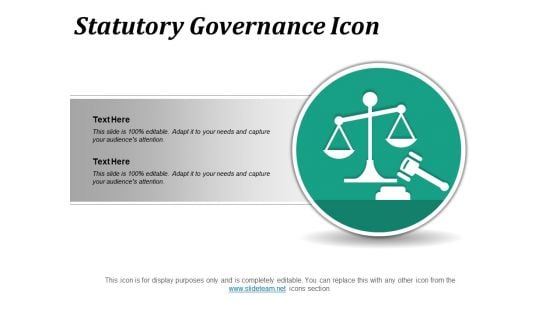 Statutory Governance Icon Ppt PowerPoint Presentation File Slide Portrait