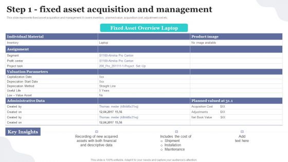 Step 1 Fixed Asset Acquisition And Management Implementing Fixed Asset Tracking Solution Download PDF