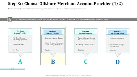 Step 3 Choose Offshore Merchant Account Provider Account Graphics PDF