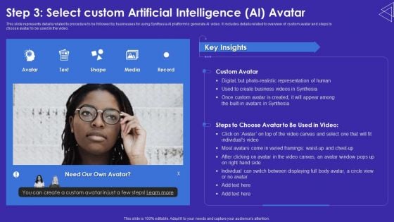 Step 3 Select Custom Artificial Intelligence AI Avatar Themes PDF