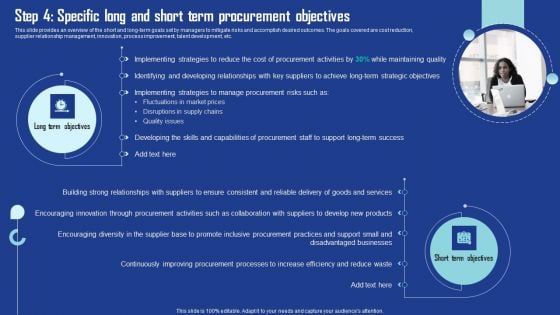 Step 4 Specific Long And Short Term Procurement Objectives Elements PDF
