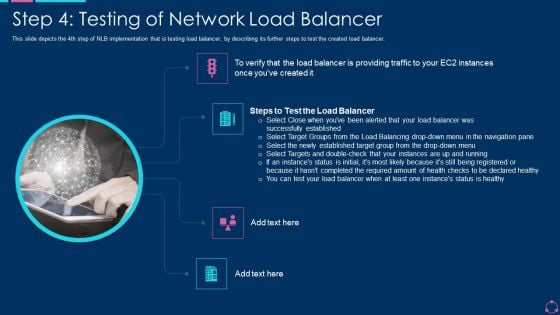 Step 4 Testing Of Network Load Balancer Ppt Infographics Pictures PDF